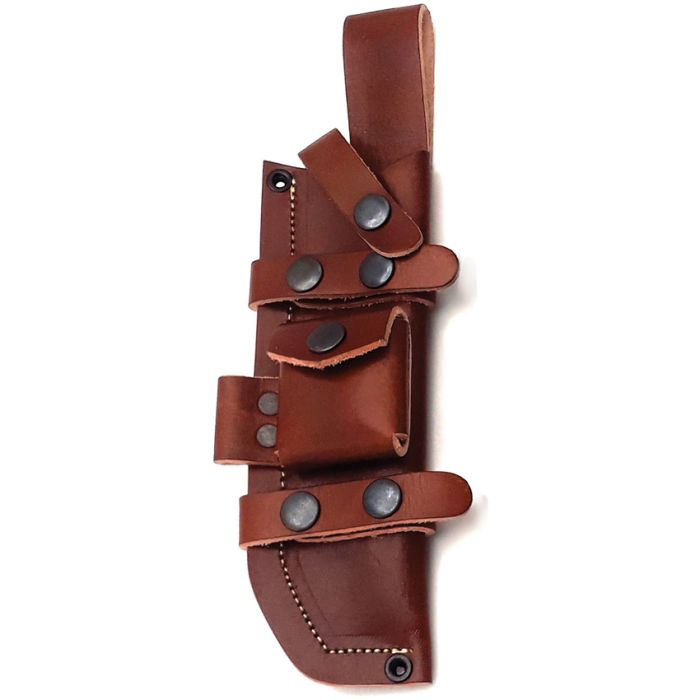 FH CPBW001 Damascus Bowie Fixed Blade Knife Brown Handles